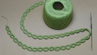 Урок вязания ЛЕНТОЧНОГО КРУЖЕВА  КОЛЕЧКИ  Crochet Simple Lace  как вязать тесьму шнур [upl. by Yuzik260]