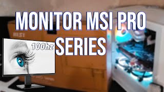 MONITOR MSI PRO MP2412 238 POL 100Hz  Unboxing [upl. by Atinar]