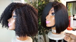 BEAUTY HACK HOW TO STRAIGHTEN amp RESTYLE A CURLY FULL LACE WIG BEAUTYCUTRIGHT [upl. by Imtiaz]