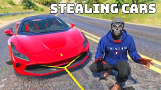 Stealing Cars Using A Rope In GTA 5 RP [upl. by Htebzile]