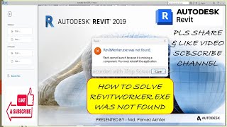 Revit Failed to start Revitworkerexe was not found how to fix RevitworkerexeAutodesk Revit [upl. by Kumagai]