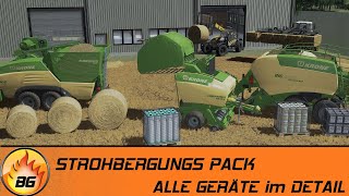 LS22 Strohbergung Pack  Alle Geräte im Detail  FARMING SIMULATOR 22 Straw Harvest Pack Review [upl. by Michaud]