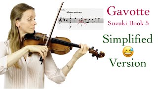 Gavotte  Suzuki Book 5 nr 1  Simplified version only the black notes [upl. by Irrabaj43]