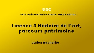 Licence 3 Histoire de lart parcours patrimoine [upl. by Corrie]