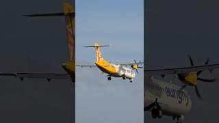 Aurigny ATR 72600 from GUR landing at BHX ✈️🛬🇬🇧 Aurigny GUR Aviation [upl. by Gilead]