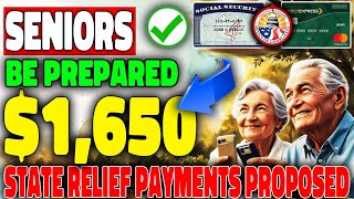 Seniors Be Prepared Proposed 1650 State Relief Payments – Check Eligibility Dates amp Amounts [upl. by Nomma]