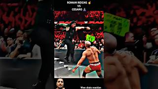 ROMAN REIGNS ☝️ VS CESARO 🦸‍♂️ wwe romanpearce romanreigns superman viral shorts [upl. by Notsae]