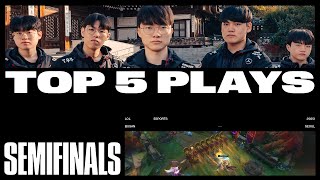 Top 5 Plays of Semifinals  Worlds 2023 [upl. by Toland]