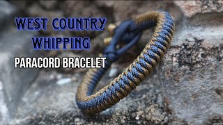 HOW TO MAKE WEST COUNTRY WHIPPING PARACORD BRACELET WITHOUT BUCKLE  PARACORD TUTORIAL DIY [upl. by Ahsitneuq721]