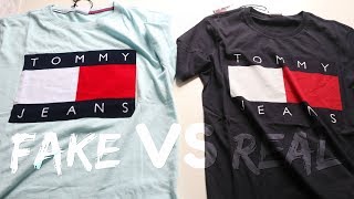 How to Spot a FAKE TOMMY HILFIGER TShirt  Fake Vs Real [upl. by Honig31]