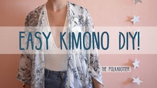 Easy Kimono DIY  4 Steps [upl. by Torrie648]