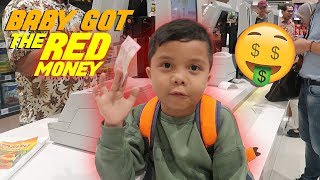 Baby Qahtan Halilintar Belanja di Market Hitung Uang Sendiri  Baby Qahtan Shopping BabyVlog [upl. by Annairol]