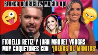 🧐Fiorella Retiz y Juan Manuel Vargas muy coquetones con JUEGOS DE MANITOS farandula perú [upl. by Auqinahs]