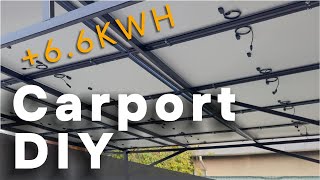 carportsolar diy cu o capacitate instalata de 66 kw h [upl. by Meehar]