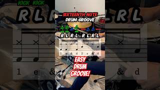 How to play a Sixteenth Note Drum Groove Drum Lesson drums [upl. by Niamor193]