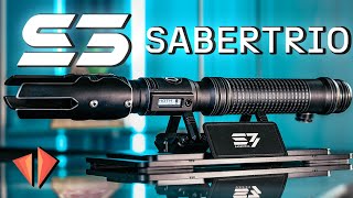 Sabertrio SENZA Lightsaber Review OLED DISPLAY [upl. by Ahtamas]