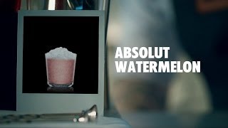 ABSOLUT WATERMELON DRINK RECIPE  HOW TO MIX [upl. by Osnola]