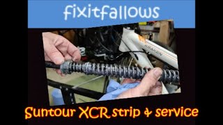 SR Suntour XCR strip and service  rebuild Not Fox Rockshox Manitou Marzocchi [upl. by Dragon]