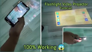 How to Mobile FlashLight Video Projector in Any Mobile 💯😱 FlashLight Projector simulator Tutorial [upl. by Eignat]