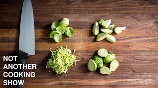 4 EASY WAYS TO CUT BRUSSELS SPROUTS [upl. by Janna]