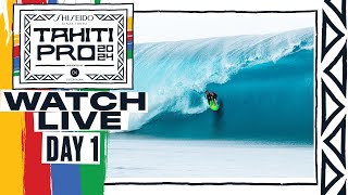 WATCH LIVE SHISEIDO Tahiti Pro pres by Outerknown 2024  Day 1 [upl. by Aila]