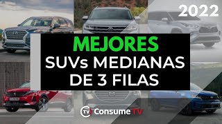 Las 10 MEJORES SUVs MEDIANAS de 3 filas que puedes comprar [upl. by Haidedej489]