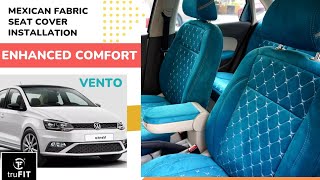 Volkswagen Vento Seat Cover Installation  truFIT  Textile Mexican Fabric [upl. by Ititrefen]