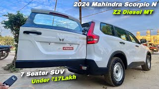 Mahindra Scorpio N Z2 Diesel 2024 Price amp Features ❤️ 2024 Scorpio N Base Model [upl. by Anrym303]