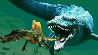 HUNTING DINOSAURS as NEW MOSASAURUS in Path of Titans [upl. by Adnilg]