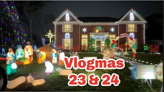 Christmas Eve Christmas Lights Vlogmas 23 amp 24 Life With Favor Vlog [upl. by Repsag]