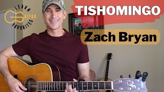 HOW TO PLAY Tishomingo  Zach Bryan Guitar Lesson [upl. by Bencion]