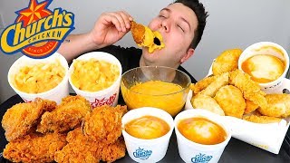 Cheesy Churchs Chicken • MUKBANG [upl. by Yak191]