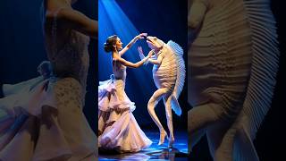 The woman performs a fusion with a Axolotl on AGT agt americagottalent magic [upl. by Anek]