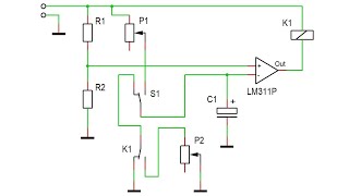 Ein und Ausschaltverzögerung mit Komparator und Relais [upl. by Hermes]