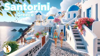 Santorini Greece 🇬🇷  A Luxurious Playground 4k HDR 60fps Walking Tour ▶239min [upl. by Aihseken]