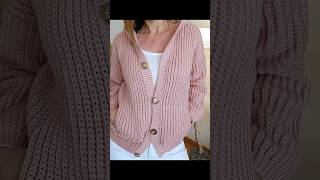 ChaquetaCardigan capucha en crochetTutorial en YoutubeBCNcrochet [upl. by Cohl]