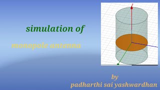 Design of monopole antenna using HFSS software Simulation of monopole antenna [upl. by Lusa]