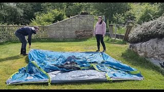 Coleman Aspen 4 Family Tent Timelapse Pitch [upl. by Naashom]