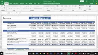 Trend Analysis of Income Statement by using MS Excel [upl. by Llecram]