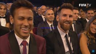 Messi Ronaldo Neymar in FIFA Best Award 2017 [upl. by Nylesoj]