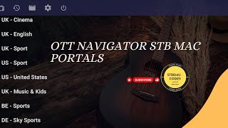 OTT NAVIGATOR STB MAC PORTALS  STBEMU CODES [upl. by Littman334]