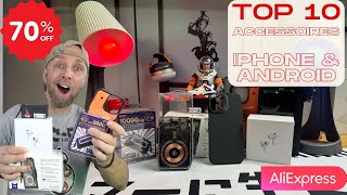 Mon Top 10 accessoires iPhone et Android avec jusquà 70 pour les Promos Anniversaire AliExpress [upl. by Littell415]