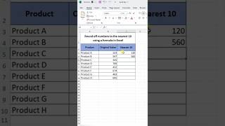 Rounding off numbers to the nearest number in excel using mround exceltips exceltech exceltricks [upl. by Kado]