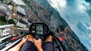 Spectacular Glider Touchdown in Rain  15 m LS8e neo  Pavullo 🇮🇹 [upl. by Mairam378]