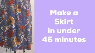 A Simple elastic waist skirt tutorial [upl. by Binni]