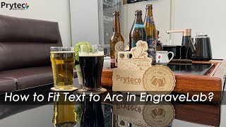 Creating Coaster in EngraveLab for laser  How to fit text to Arc [upl. by Anoj]