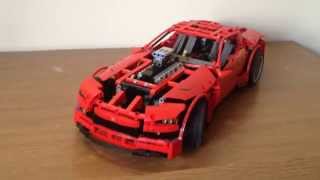 Technic Lego Supercar 8070 RC with Working Headlights [upl. by Ahsikram]