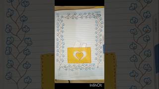 Diary decoration 😍🔥 page decoration 💗 diarydecoration diy viralshorts creativesaba [upl. by Kallman]