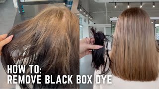 How to remove black box dye part 1  hair color transformation before and after [upl. by Yim]