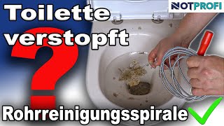 Toilette verstopft Rohrreinigungsspirale Toilette Anleitung Eine Toilette entstopfen [upl. by Artie]